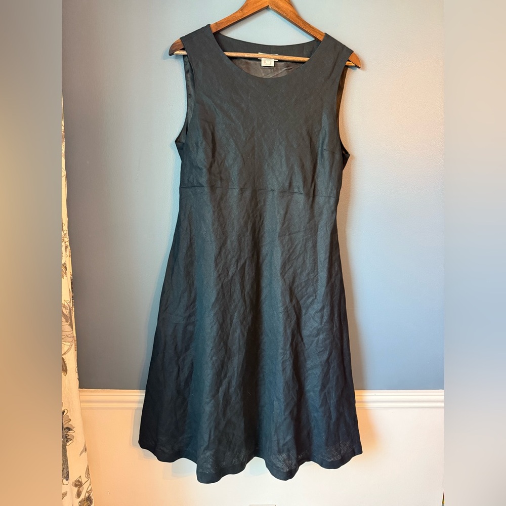Jojo Maman Baby Black Linen Maternity Dress